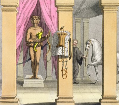 Le scuderie del cavallo di Caligola, Incitata, c.1800-1818 da Angelo Biasioli